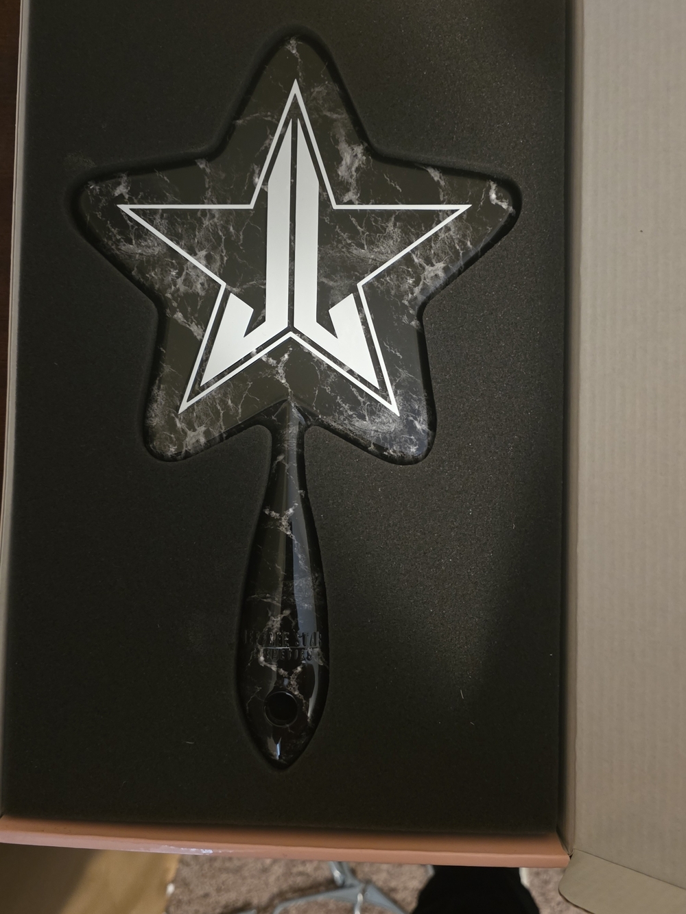Jeffree Star Hand Mirror in Black Marble Print